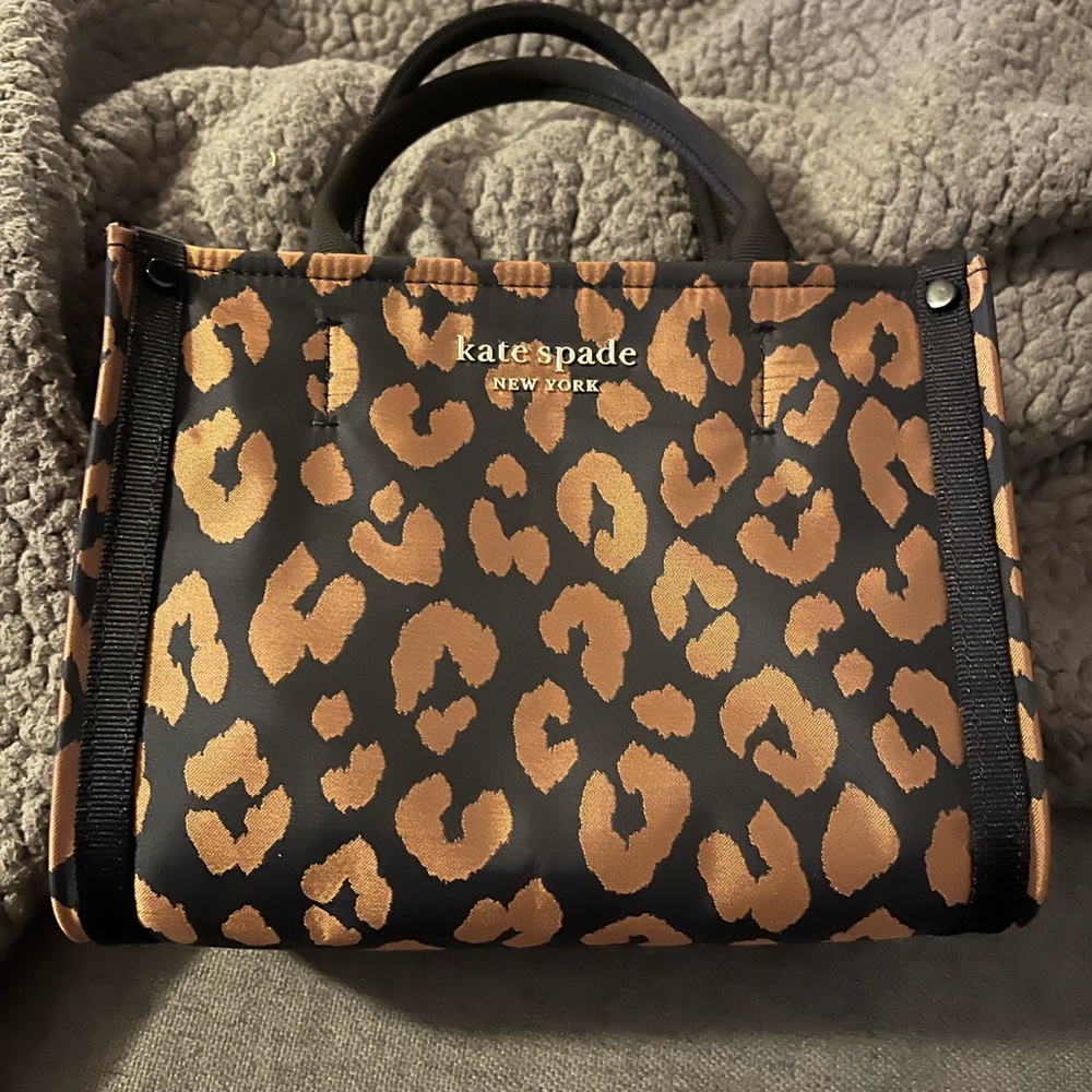 Kate Spade Little Better nylon mini Leopard tote